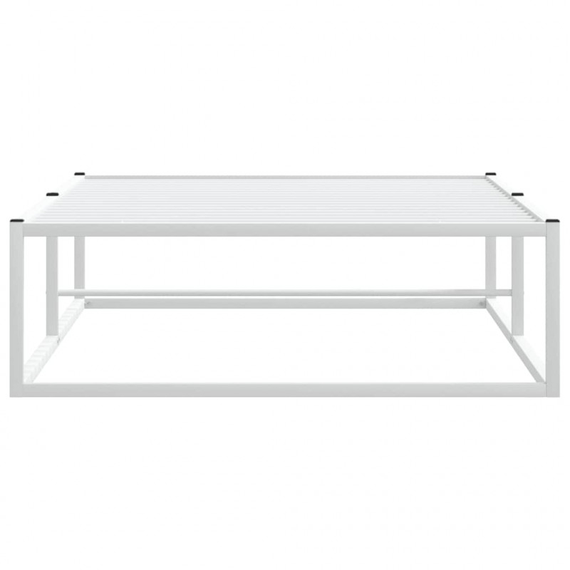 Rama łóżka bez materaca, biała, 100x200 cm, stal