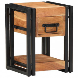 Szafka Nocna 2 pcs Brązowy 30 x 30 x 40 cm lite drewno akacjowe