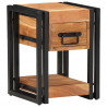 Szafka Nocna 2 pcs Brązowy 30 x 30 x 40 cm lite drewno akacjowe