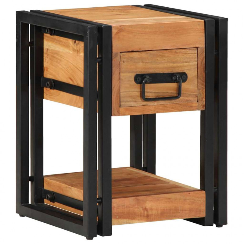 Szafka Nocna 2 pcs Brązowy 30 x 30 x 40 cm lite drewno akacjowe