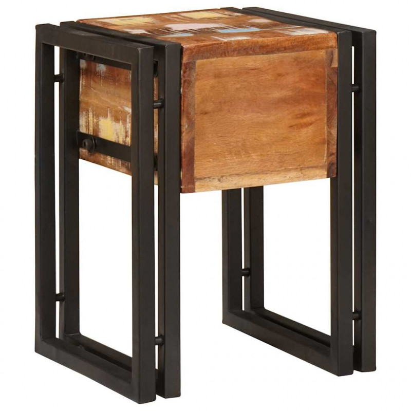 Stolik końcowy 30 x 30 x 40 cm Lite Drewno Recyklingowe