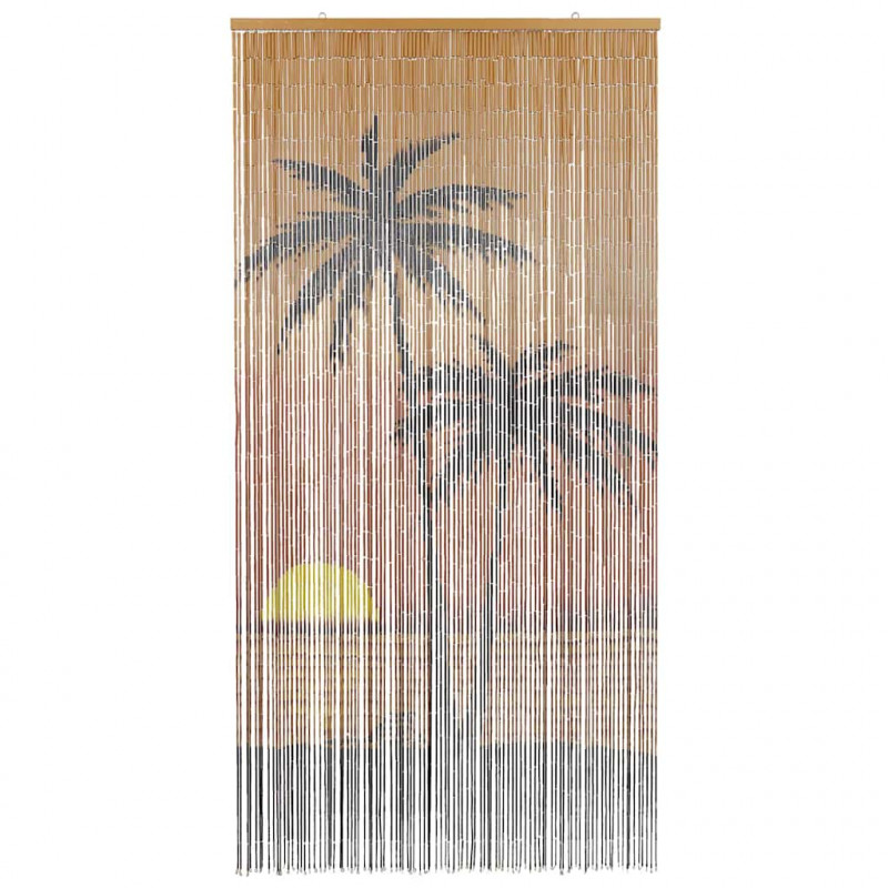 Zasłona do drzwi z motywem owadów Palma 100x220 cm Bambus