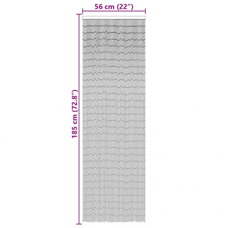Zasłona przeciw owadom Ciemnoszara 56x185 cm Bambus
