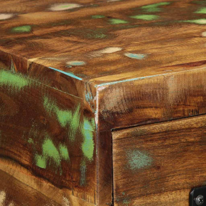 Ścienna szafka pod TV, 60x30x19 cm, lite drewno z odzysku