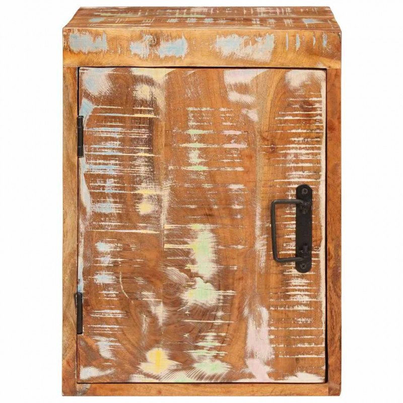 Stolik nocny Brązowy 35 x 33 x 48 cm Lite drewno z odzysku