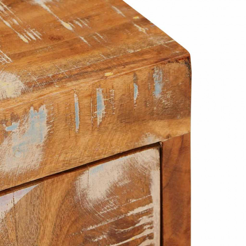 Stolik nocny 2 pcs Brązowy Lite drewno z odzysku