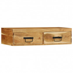 Ścienna szafka pod TV, 80x30x19 cm, lite drewno akacjowe