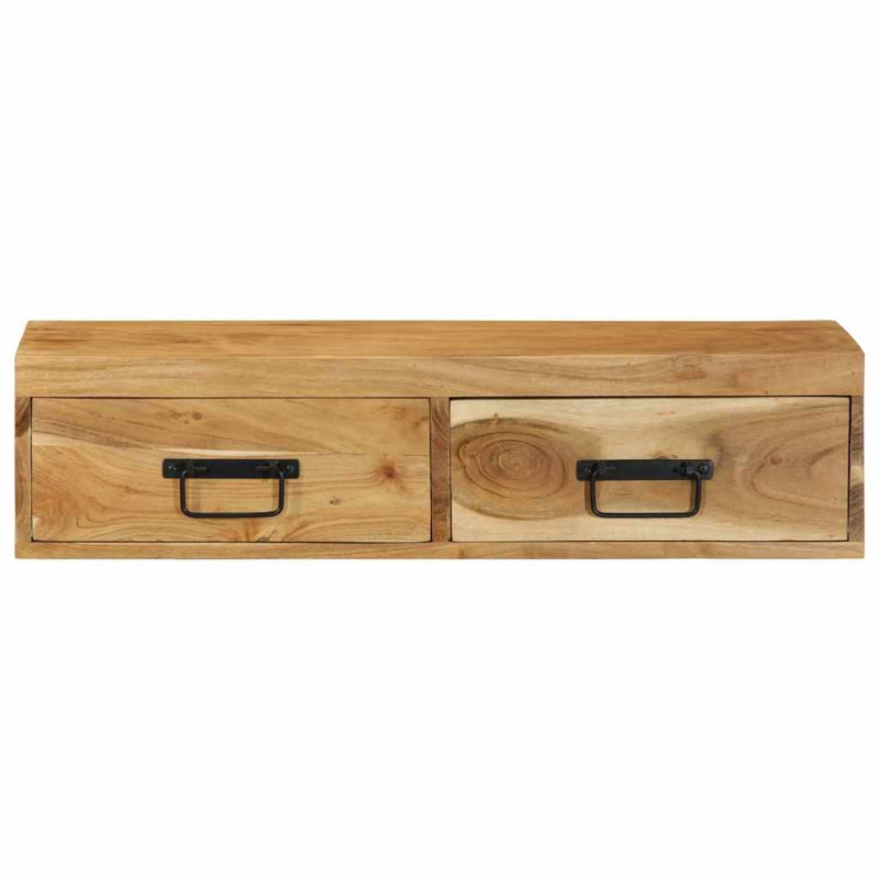 Ścienna szafka pod TV, 80x30x19 cm, lite drewno akacjowe