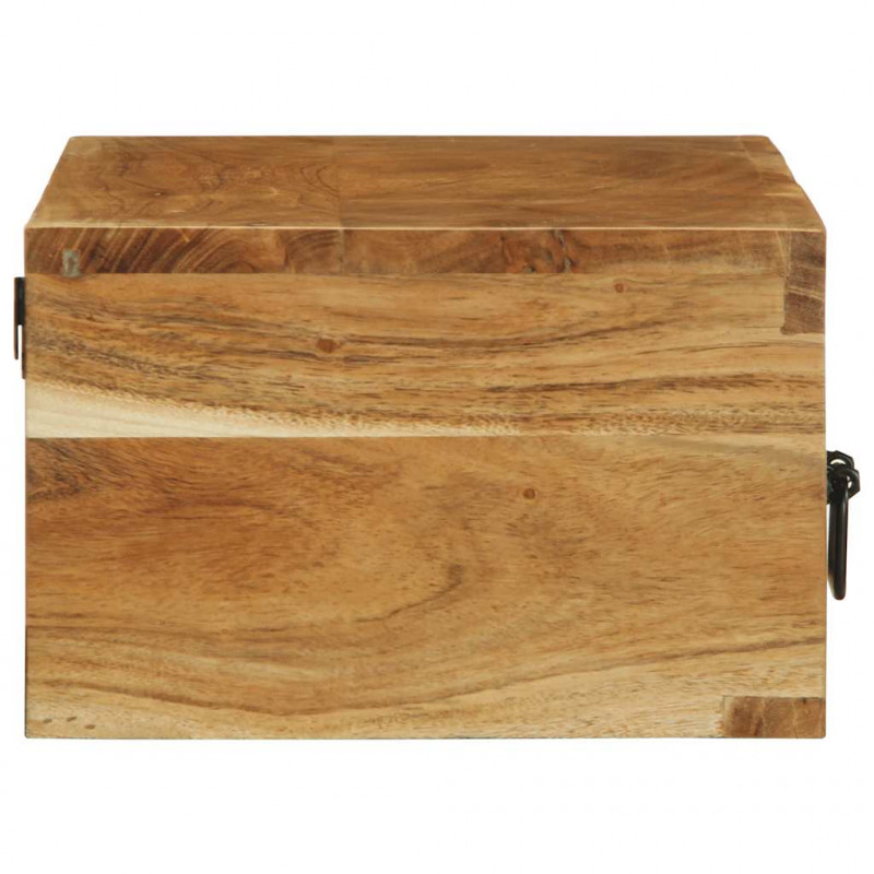 Ścienna szafka pod TV, 80x30x19 cm, lite drewno akacjowe
