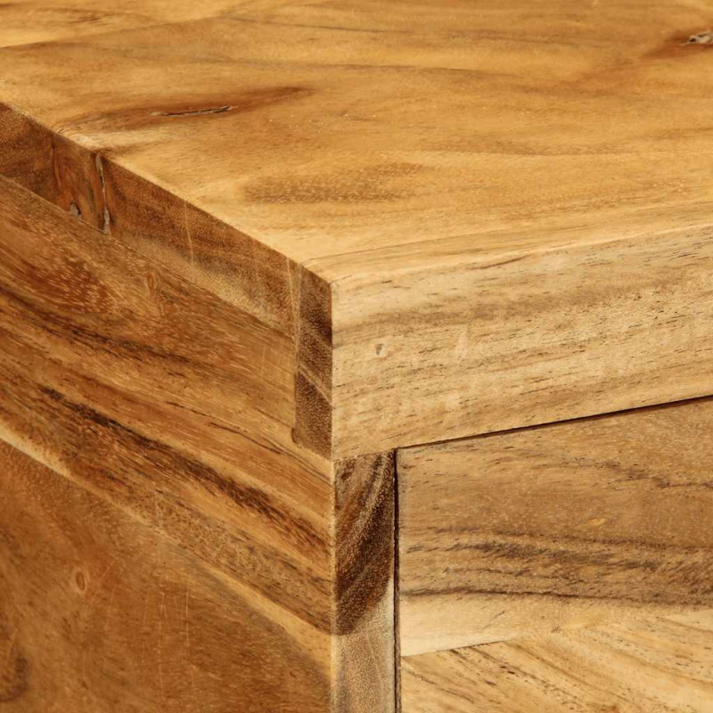 Ścienna szafka pod TV, 80x30x19 cm, lite drewno akacjowe