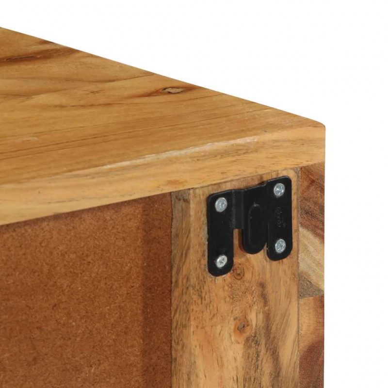 Ścienna szafka pod TV, 80x30x19 cm, lite drewno akacjowe