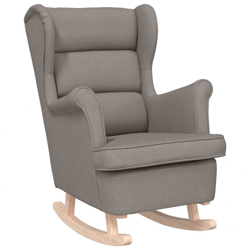 Fotel bujany, taupe, 74x90x102 cm, tapicerowany tkaniną