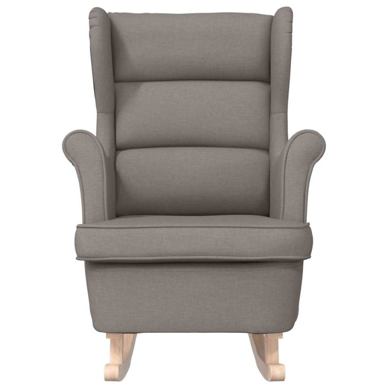 Fotel bujany, taupe, 74x90x102 cm, tapicerowany tkaniną