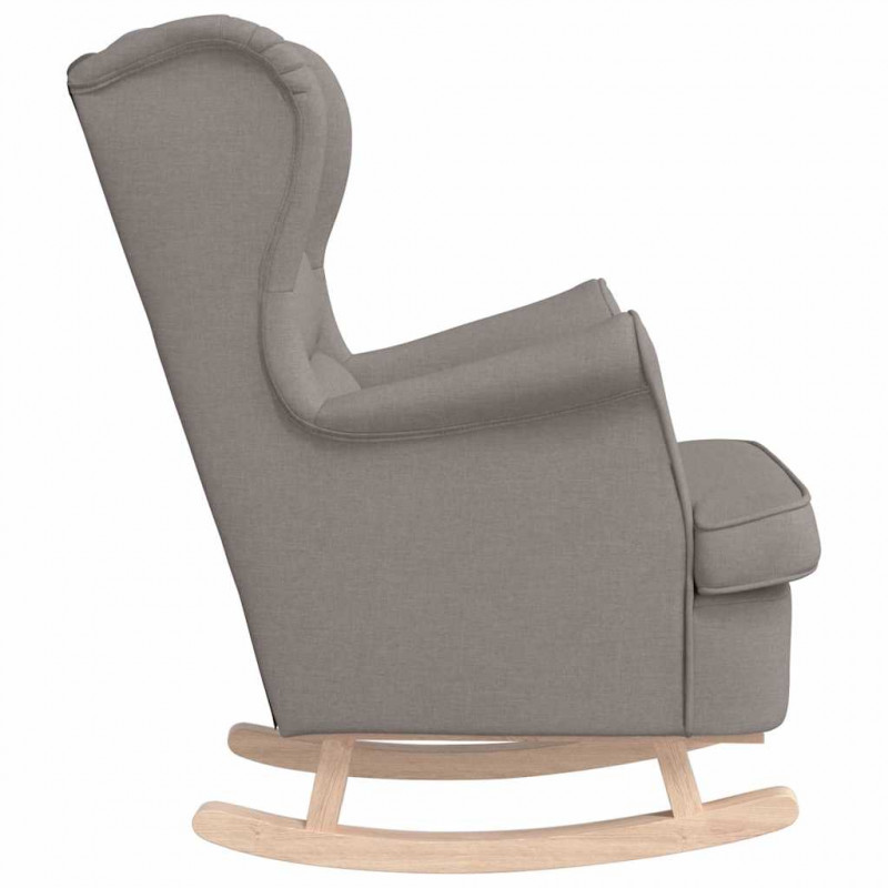 Fotel bujany, taupe, 74x90x102 cm, tapicerowany tkaniną
