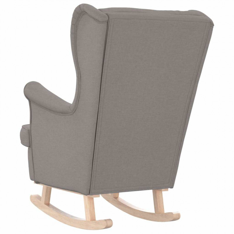 Fotel bujany, taupe, 74x90x102 cm, tapicerowany tkaniną