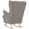 Fotel bujany, taupe, 74x90x102 cm, tapicerowany tkaniną