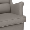 Fotel bujany, taupe, 74x90x102 cm, tapicerowany tkaniną