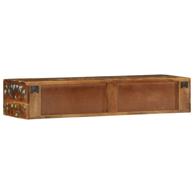 Ścienna szafka pod TV, 100x30x19 cm, lite drewno z odzysku
