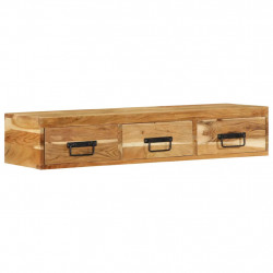 Ścienna szafka pod TV, 100x30x19 cm, lite drewno akacjowe