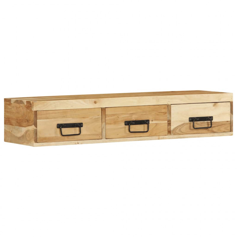 Ścienna szafka pod TV, 100x30x19 cm, lite drewno akacjowe