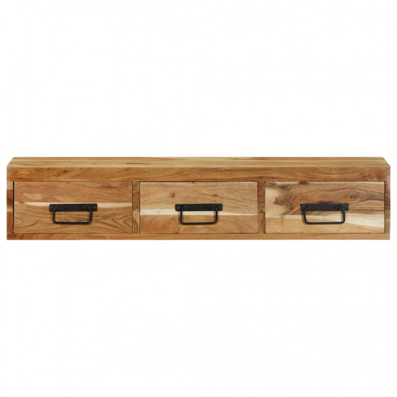 Ścienna szafka pod TV, 100x30x19 cm, lite drewno akacjowe