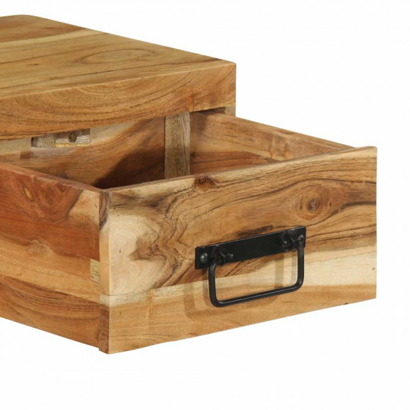 Ścienna szafka pod TV, 100x30x19 cm, lite drewno akacjowe