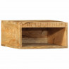Ścienna szafka pod TV, 40x30x19 cm, surowe drewno mango