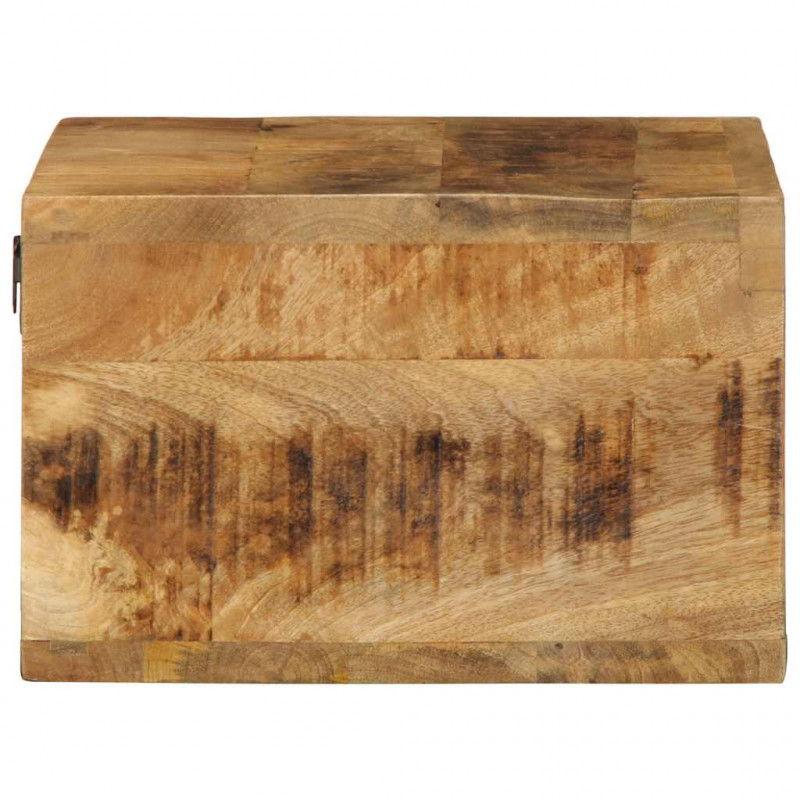 Ścienna szafka pod TV, 40x30x19 cm, surowe drewno mango