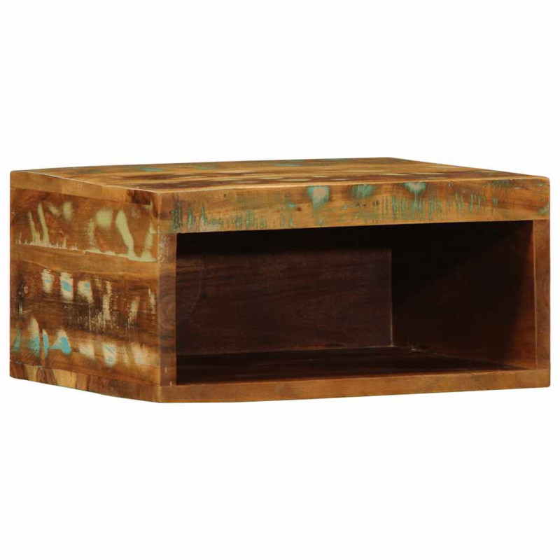 Ścienna szafka pod TV, 40x30x19 cm, lite drewno z odzysku