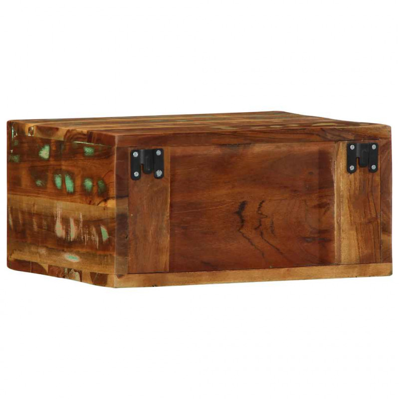 Ścienna szafka pod TV, 40x30x19 cm, lite drewno z odzysku