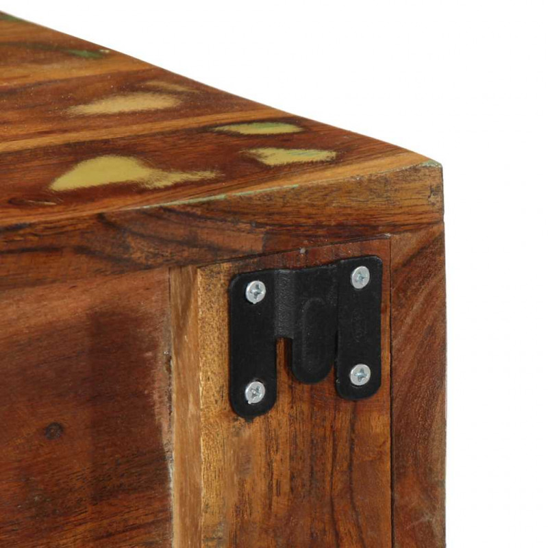 Ścienna szafka pod TV, 40x30x19 cm, lite drewno z odzysku