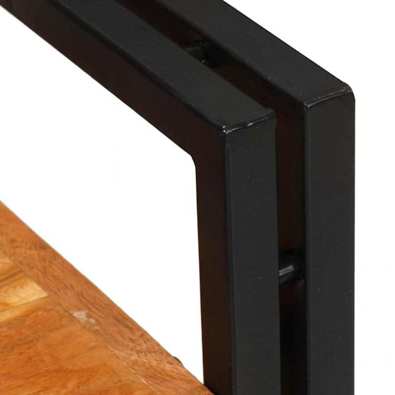 Stolik nocny 2 pcs Brązowy i czarny Drewno akacjowe