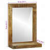 Lustro łazienkowe Brązowy 50 x 22 x 70 cm Drewno z mango