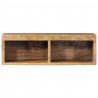 Ścienna szafka pod TV, 60x30x19 cm, surowe drewno mango