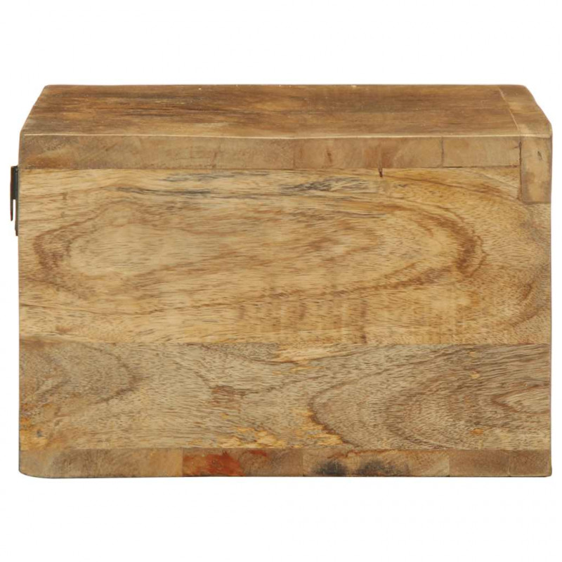 Ścienna szafka pod TV, 60x30x19 cm, surowe drewno mango