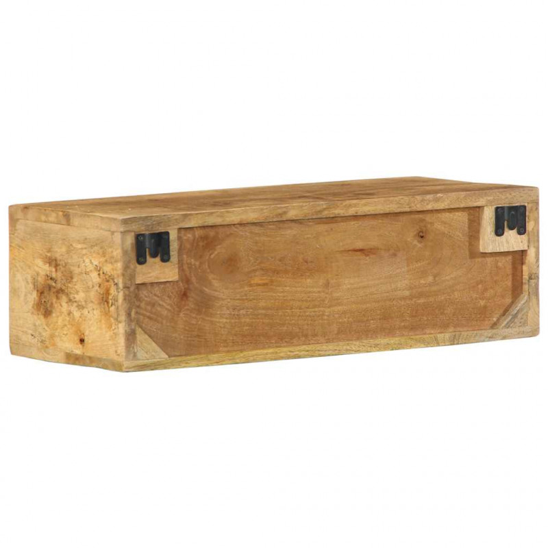 Ścienna szafka pod TV, 60x30x19 cm, surowe drewno mango