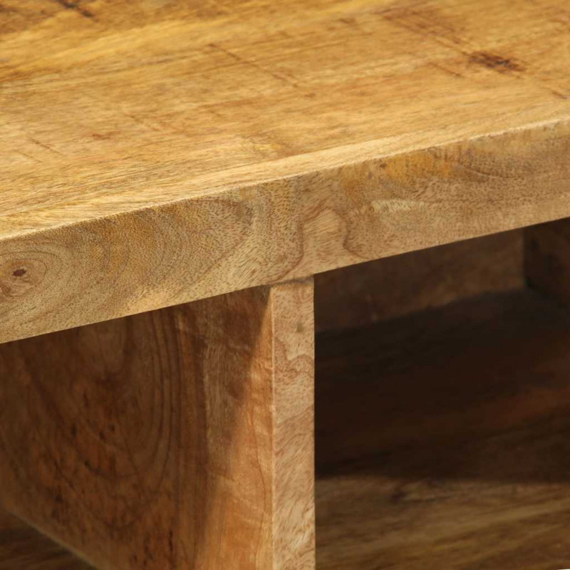 Ścienna szafka pod TV, 60x30x19 cm, surowe drewno mango
