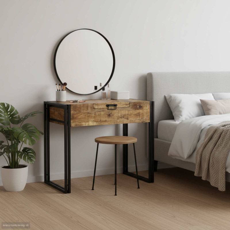 Toaletki do sypialni Brązowy 90 x 50 x 75 cm Lite drewno mango