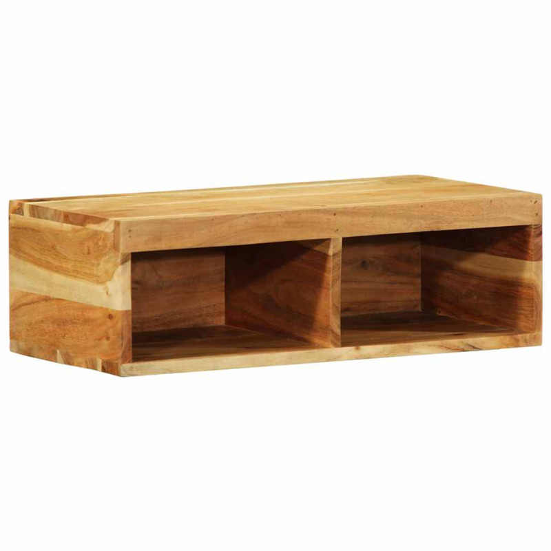 Ścienna szafka pod TV, 60x30x19 cm, lite drewno akacjowe