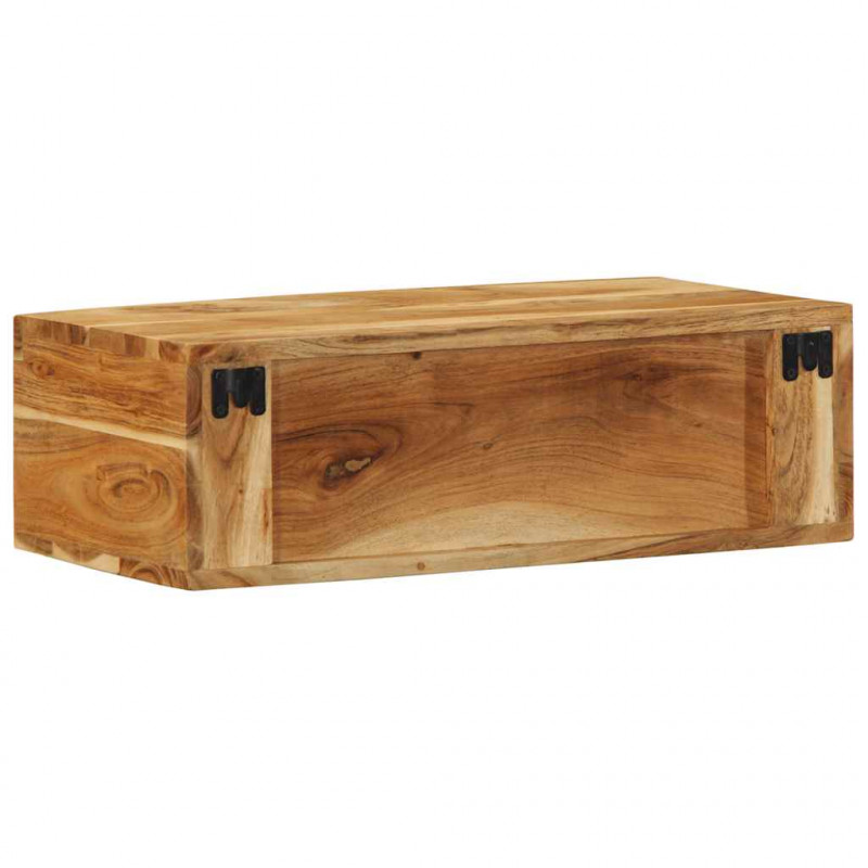 Ścienna szafka pod TV, 60x30x19 cm, lite drewno akacjowe