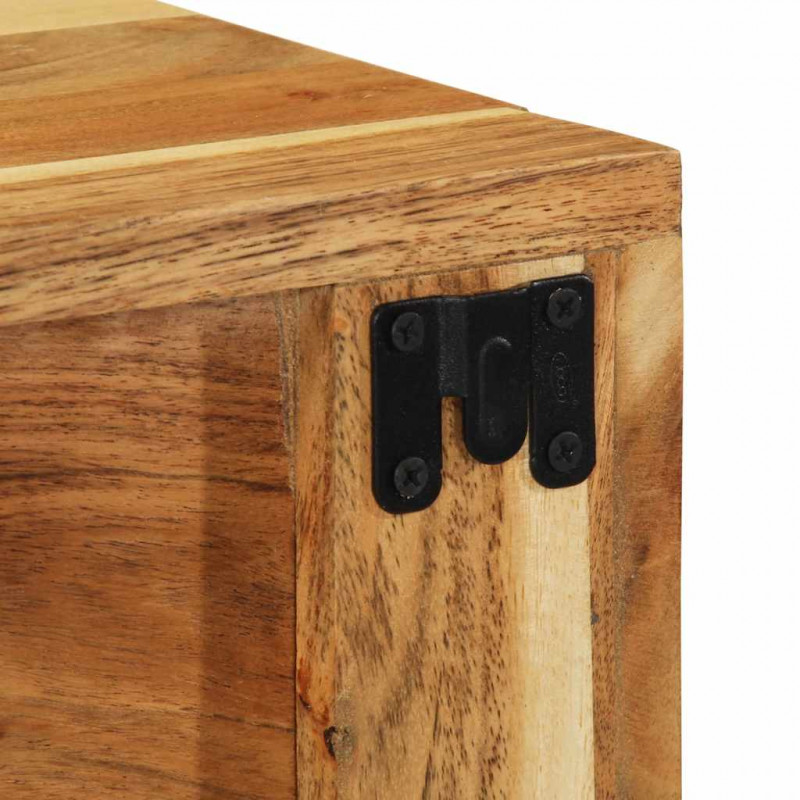 Ścienna szafka pod TV, 60x30x19 cm, lite drewno akacjowe