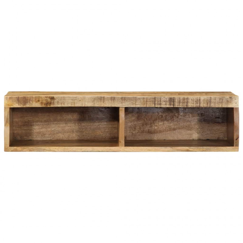 Ścienna szafka pod TV, 80x30x19 cm, surowe drewno mango