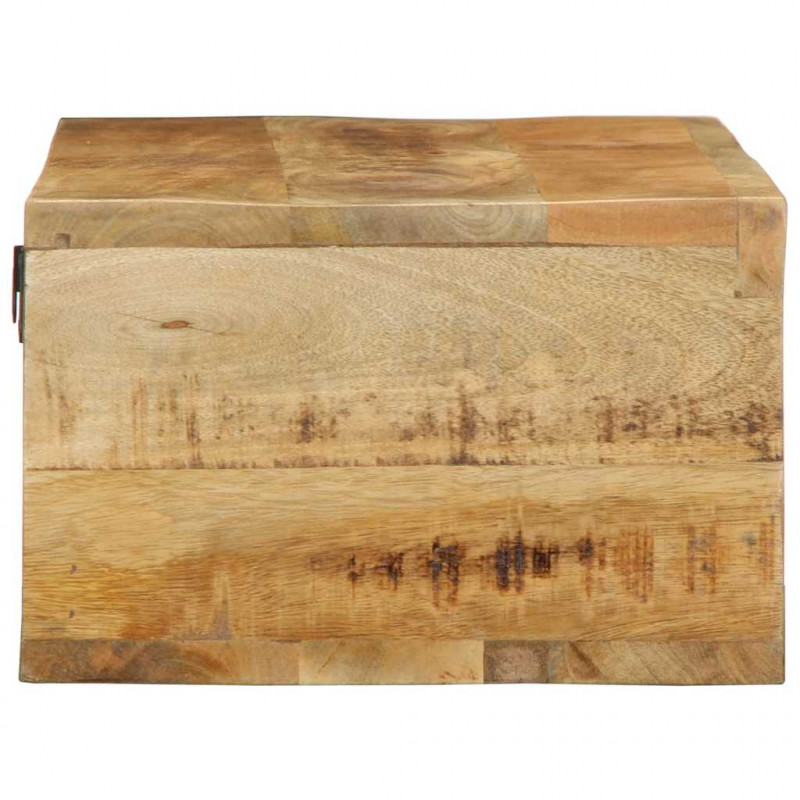 Ścienna szafka pod TV, 80x30x19 cm, surowe drewno mango