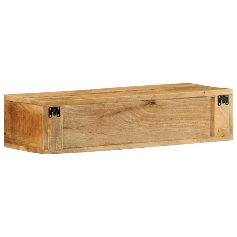 Ścienna szafka pod TV, 80x30x19 cm, surowe drewno mango