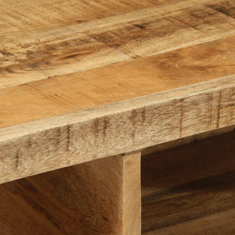 Ścienna szafka pod TV, 80x30x19 cm, surowe drewno mango