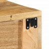 Ścienna szafka pod TV, 80x30x19 cm, surowe drewno mango