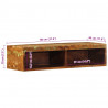 Ścienna szafka pod TV, 80x30x19 cm, surowe drewno mango