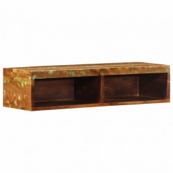 Ścienna szafka pod TV, 80x30x19 cm, lite drewno z odzysku