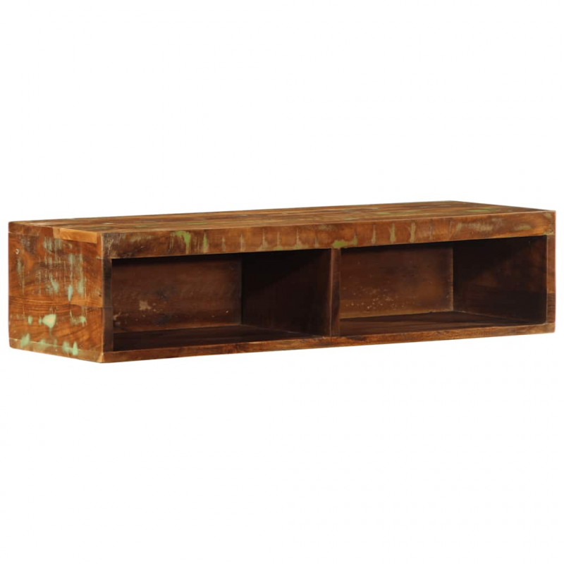 Ścienna szafka pod TV, 80x30x19 cm, lite drewno z odzysku