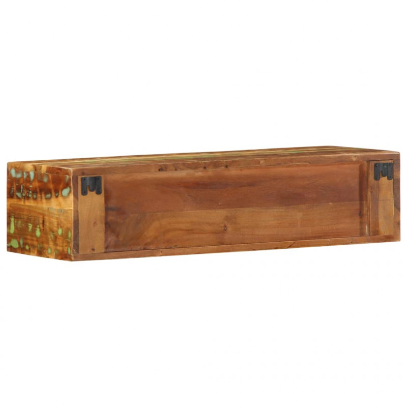 Ścienna szafka pod TV, 80x30x19 cm, lite drewno z odzysku